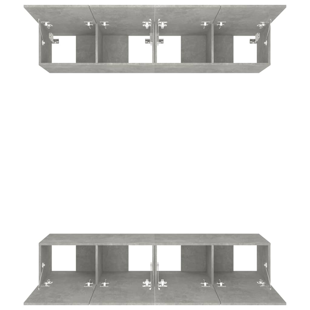 Tv-wandmeubels 4 st 100x30x30 cm bruin eikenkleur