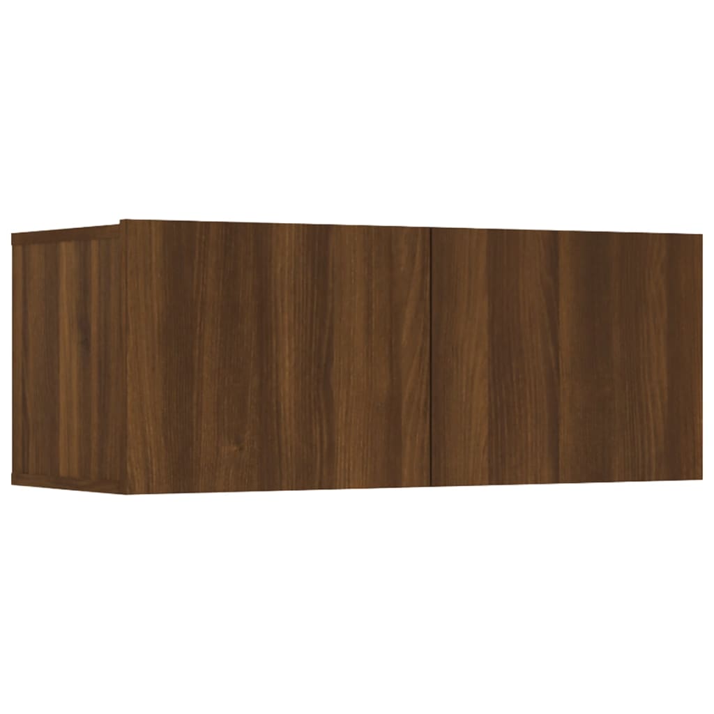 Tv-wandmeubels 4 st 100x30x30 cm bruin eikenkleur