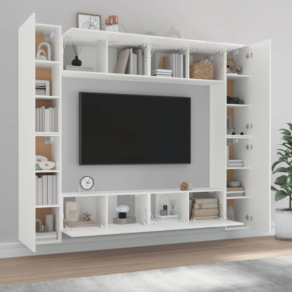 Ensemble de meubles TV 8 pièces en bois