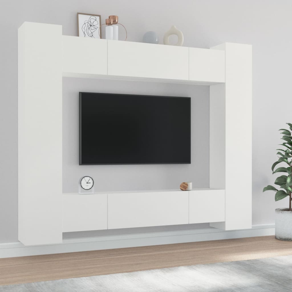 Ensemble de meubles TV 8 pièces en bois