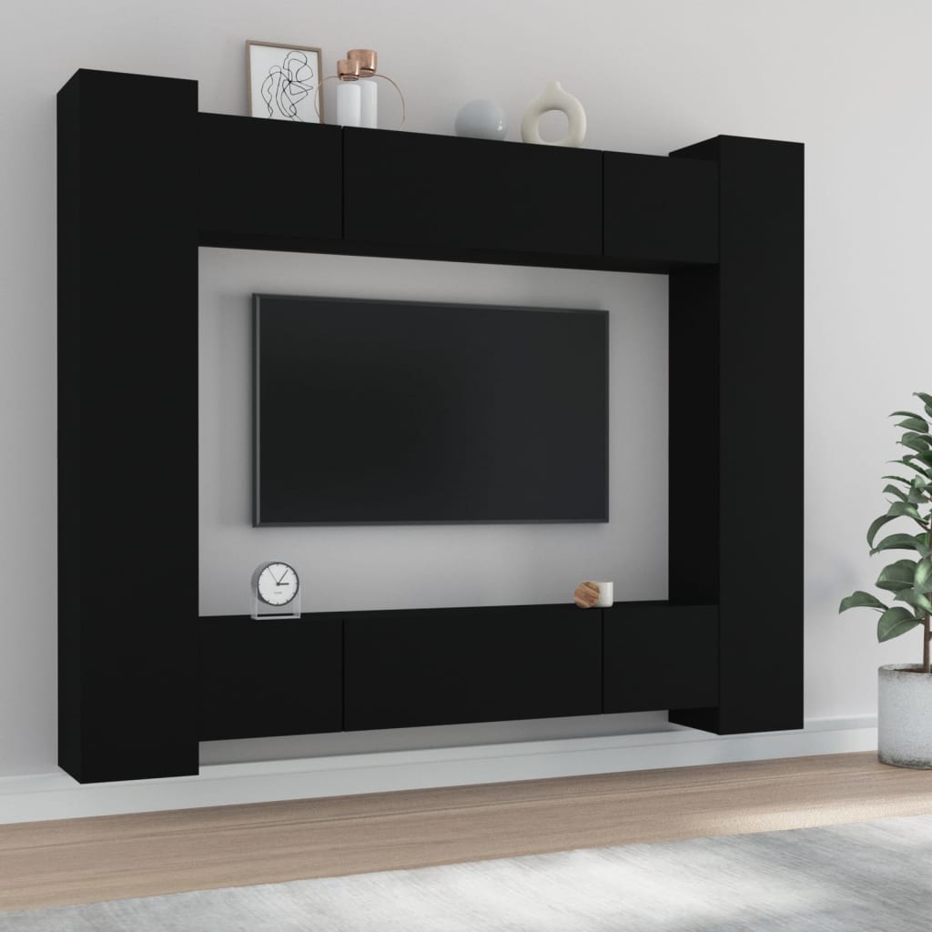 Ensemble de meubles TV 8 pièces en bois