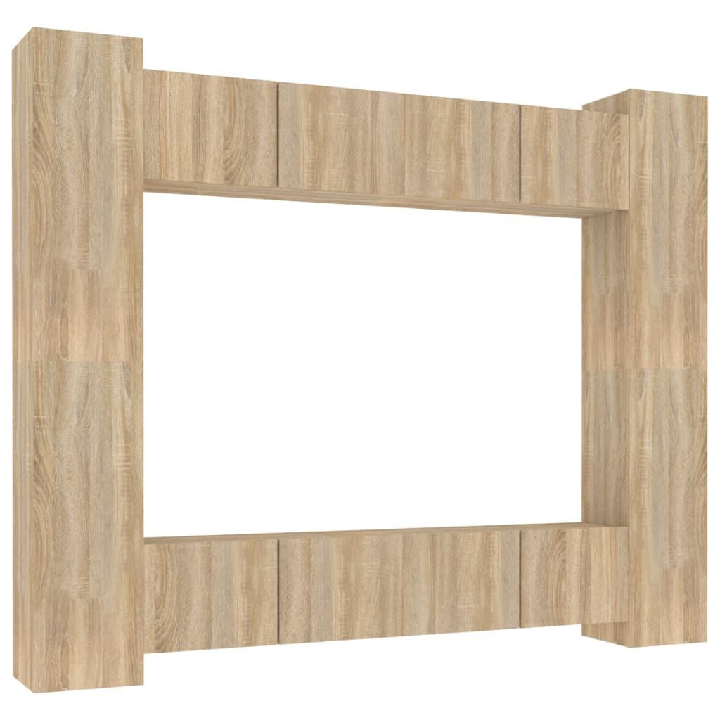 Ensemble de meubles TV 8 pièces en bois