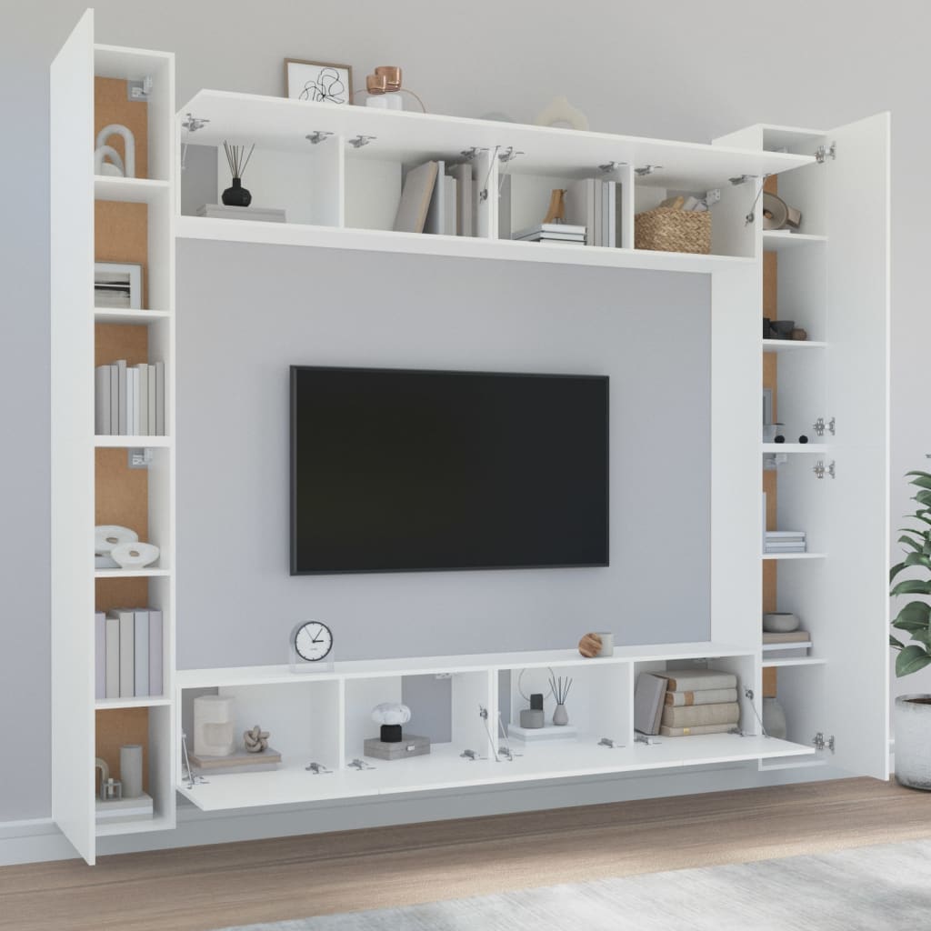 Ensemble de meubles TV 8 pièces en bois