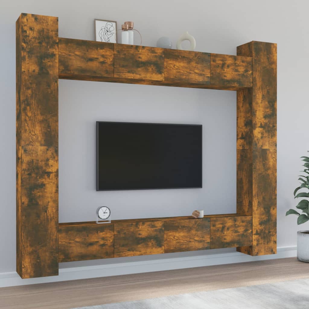 Ensemble de meubles TV 8 pièces en bois