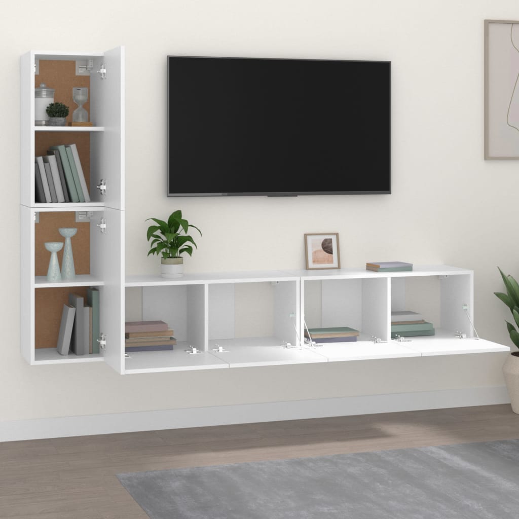 Ensemble meuble TV 3 pièces en bois couleur chêne