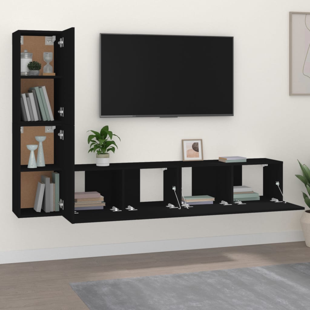 Ensemble meuble TV 3 pièces en bois couleur chêne