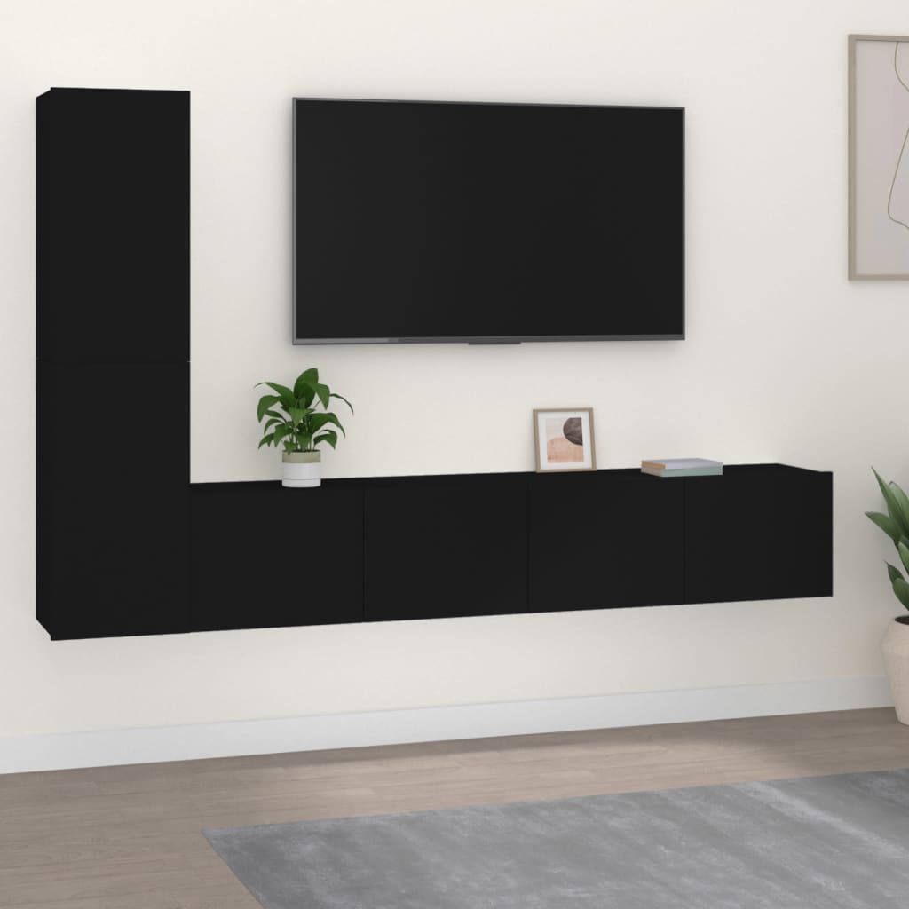 Ensemble meuble TV 3 pièces en bois couleur chêne