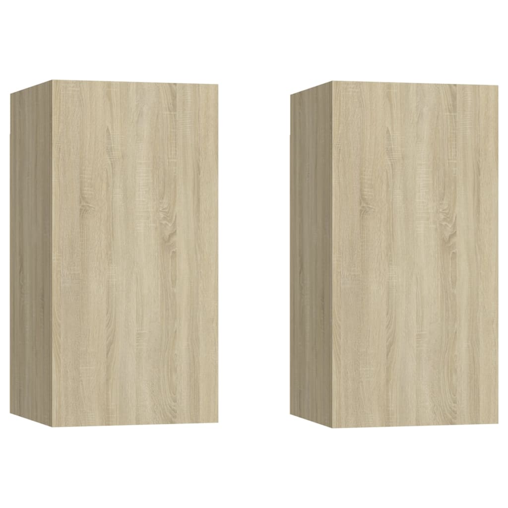 Ensemble meuble TV 3 pièces en bois couleur chêne