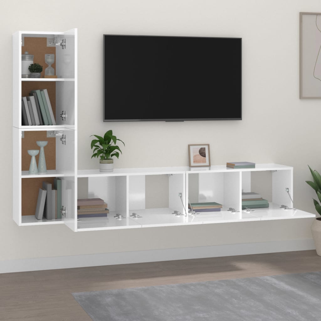 Ensemble meuble TV 3 pièces en bois couleur chêne