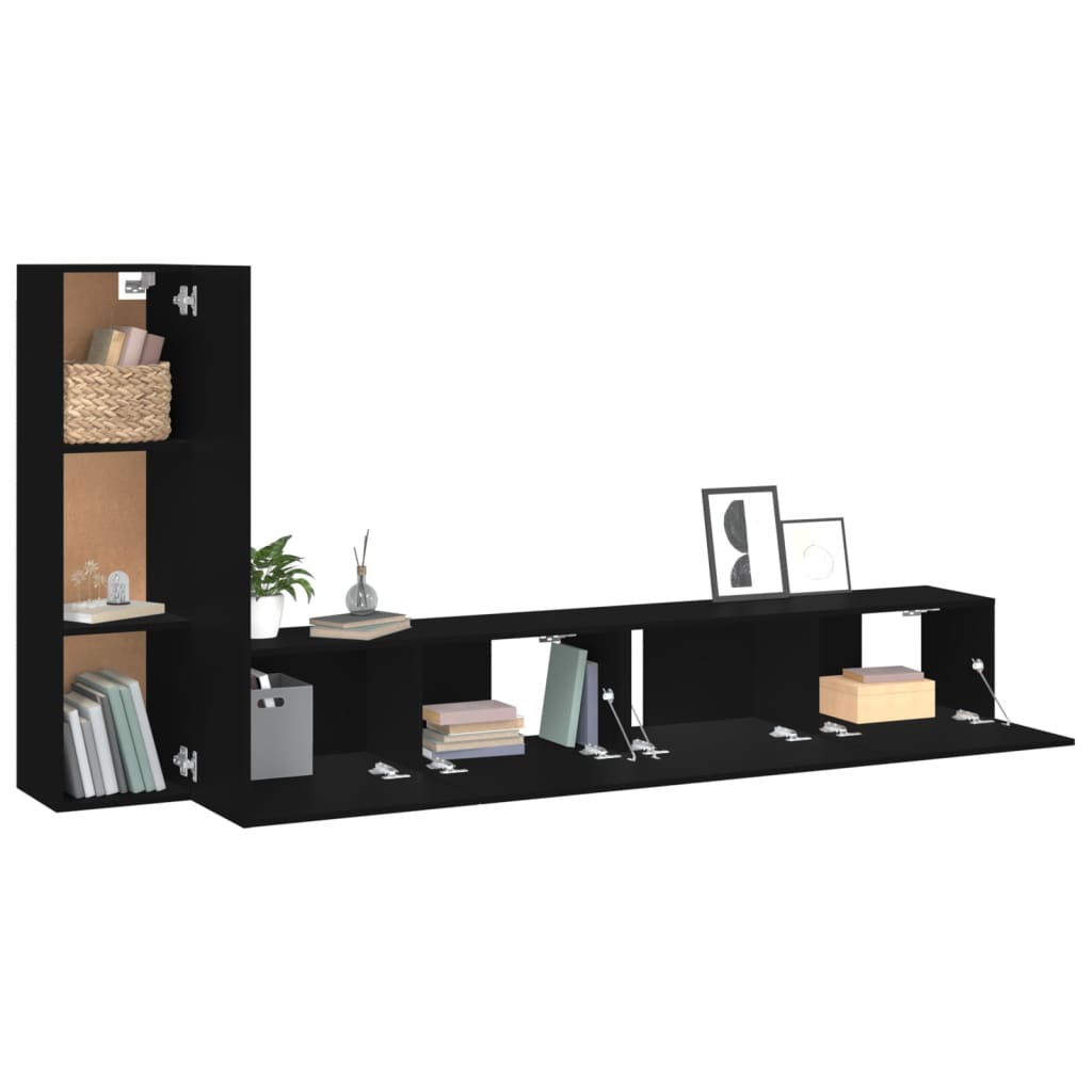 Ensemble meuble TV 3 pièces en bois couleur chêne