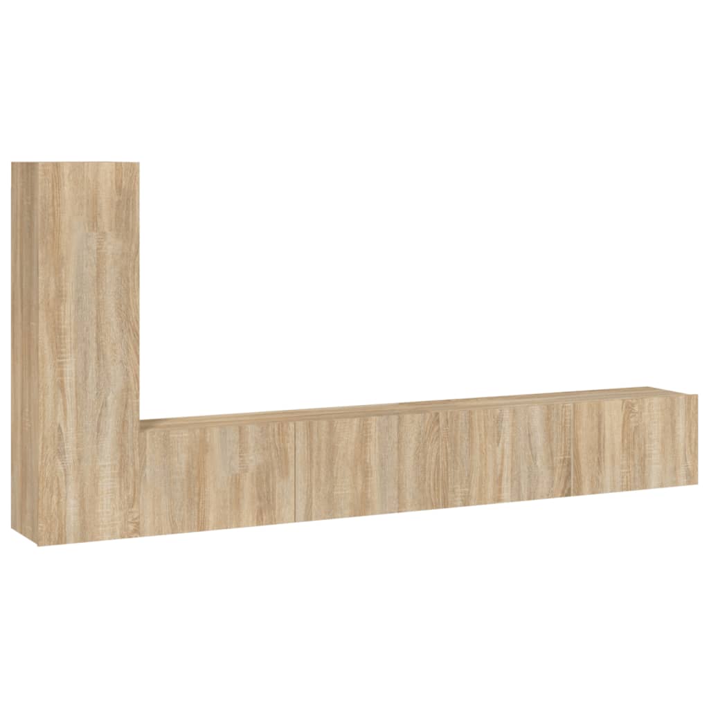 Ensemble meuble TV 3 pièces en bois couleur chêne