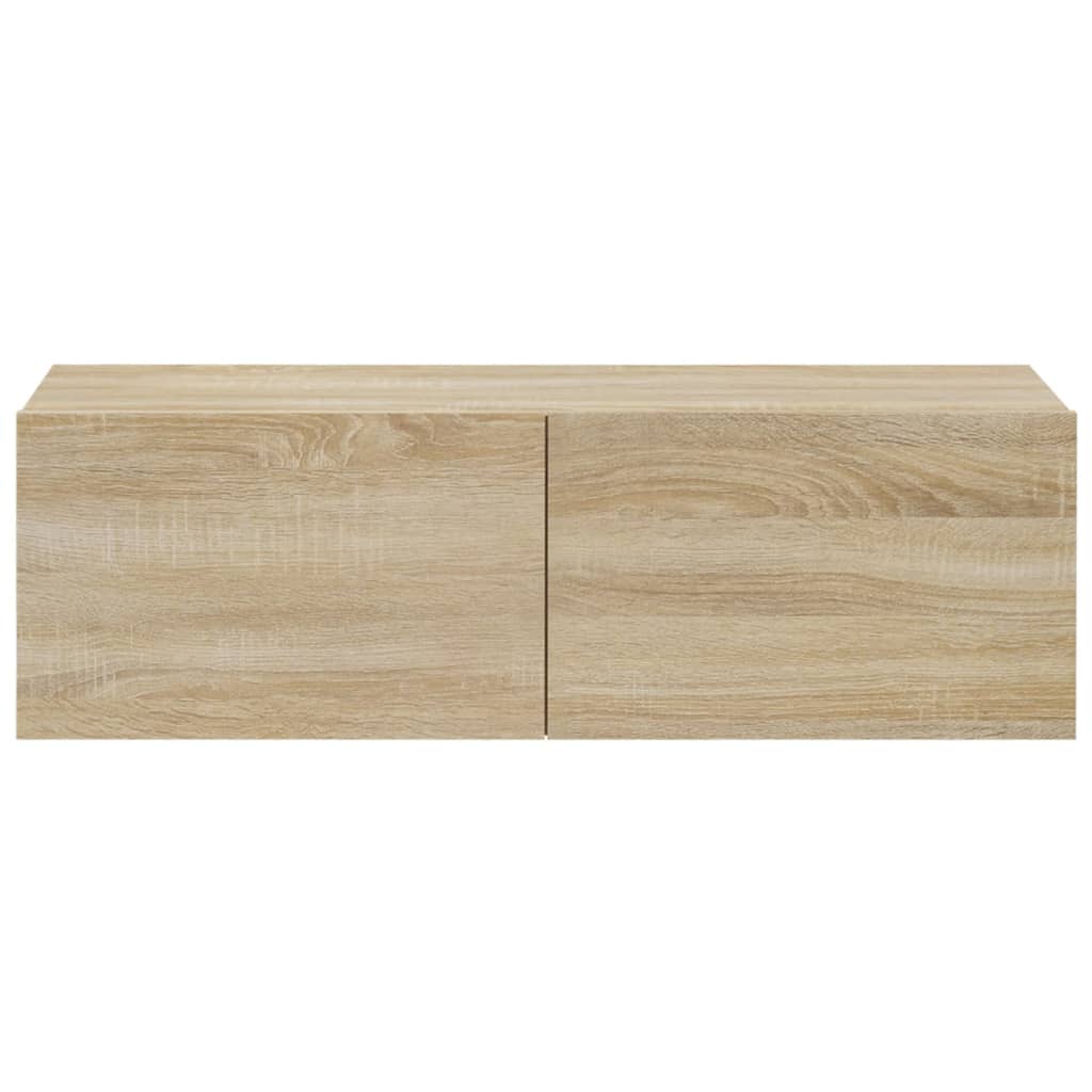 Ensemble meuble TV 3 pièces en bois couleur chêne