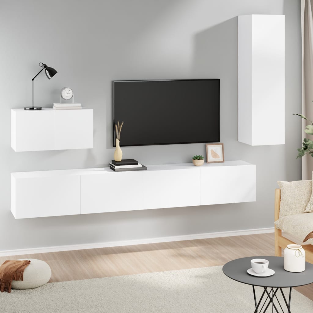 Ensemble de meubles TV 4 pièces en bois