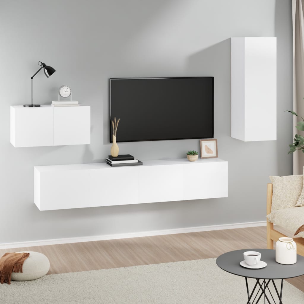 Ensemble de meubles TV 4 pièces en bois