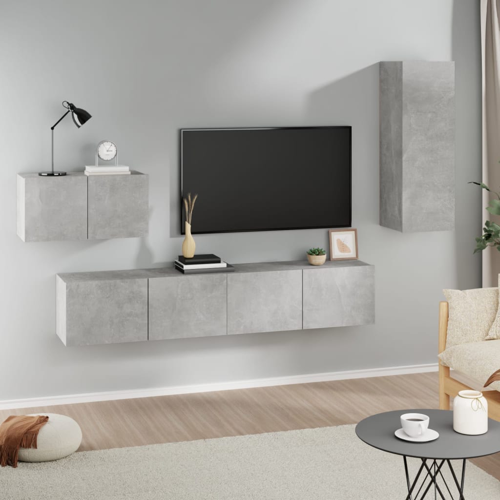 Ensemble de meubles TV 4 pièces en bois