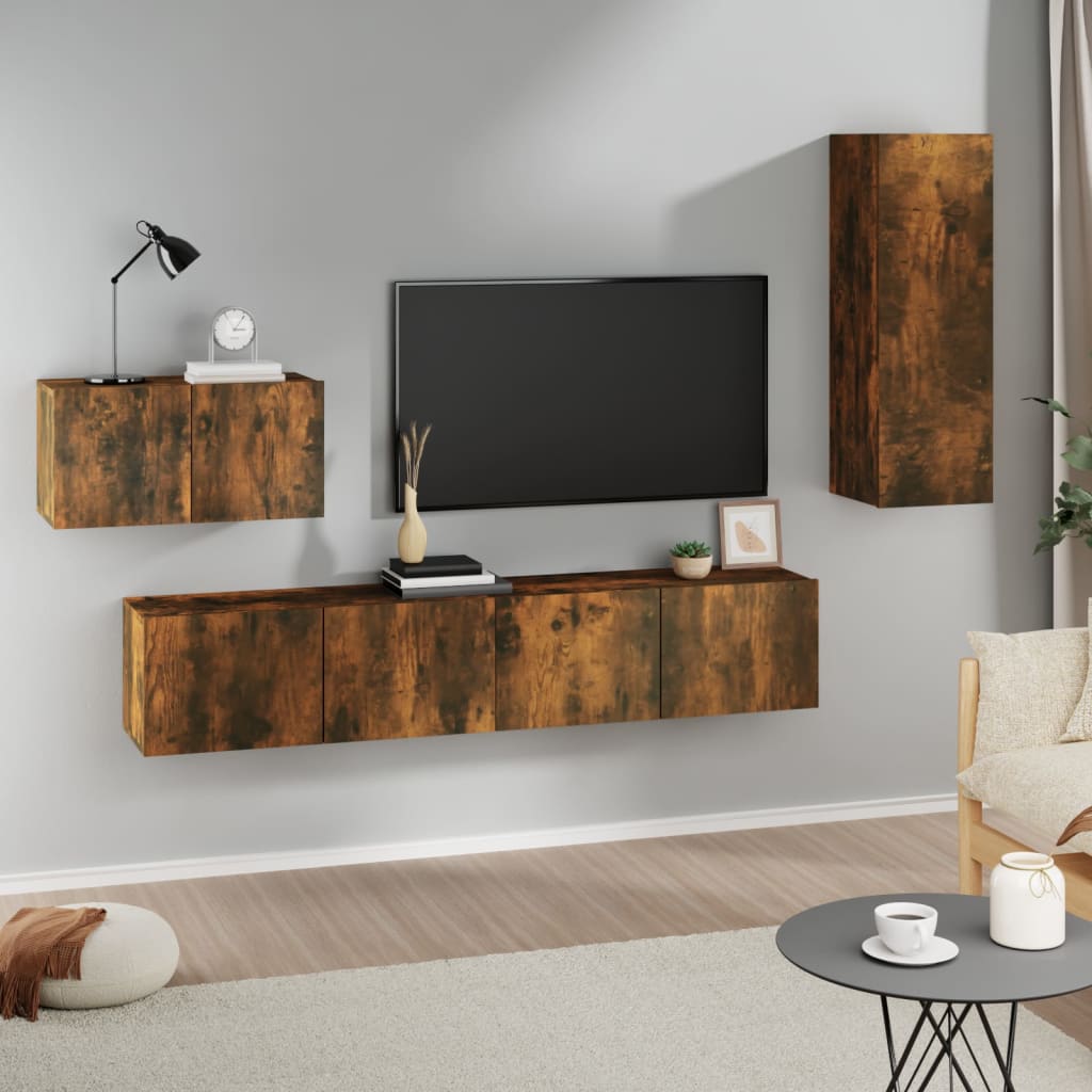 Ensemble de meubles TV 4 pièces en bois