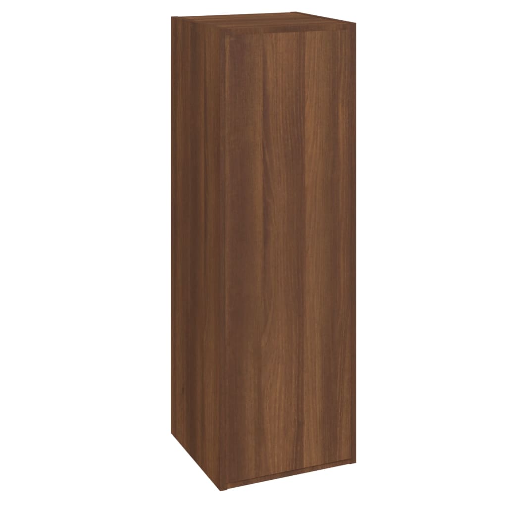 Ensemble meuble TV 6 pièces en bois coloris chêne