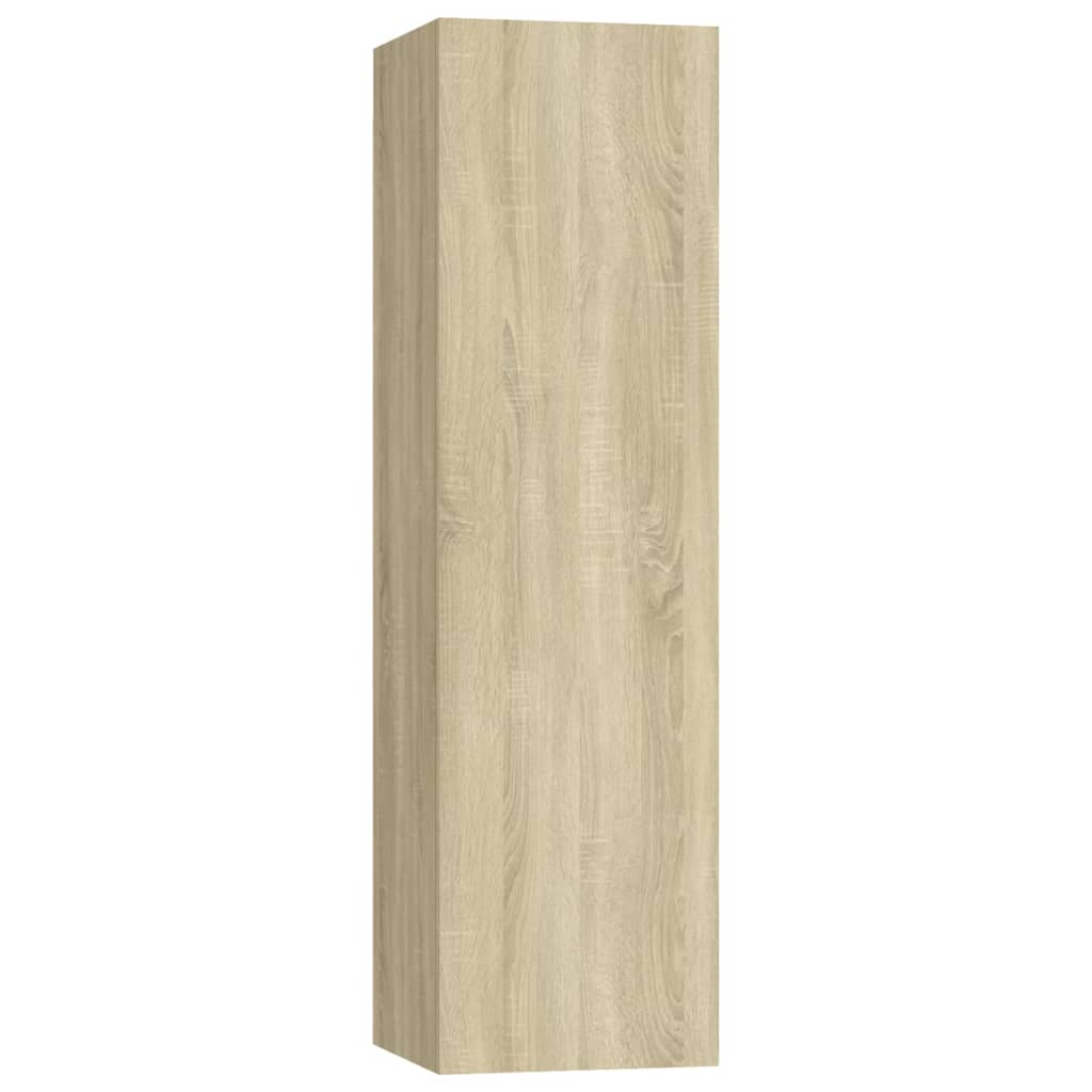 Ensemble meuble TV 6 pièces en bois coloris chêne