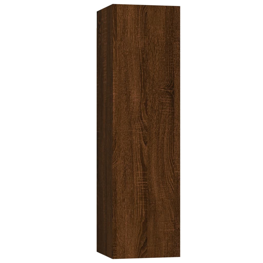 Ensemble meuble TV 6 pièces en bois coloris chêne