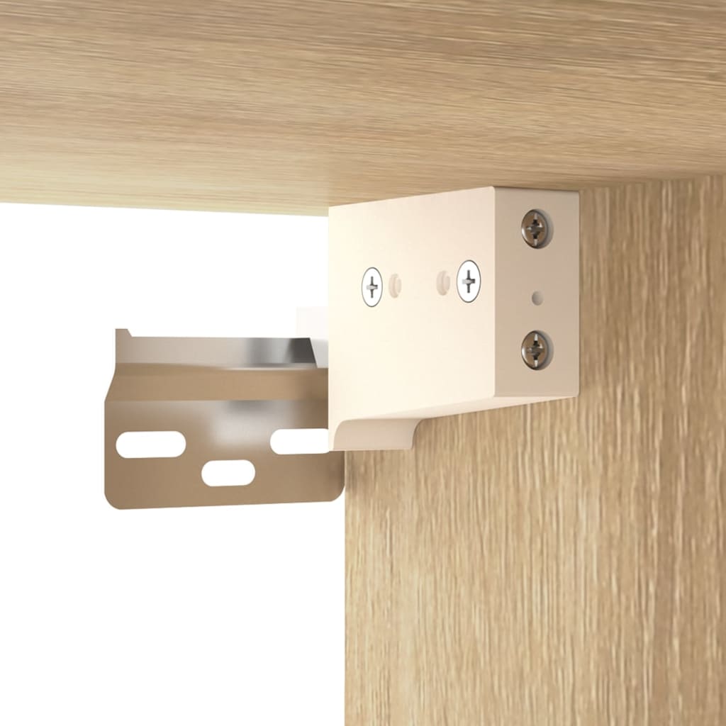 Ensemble meuble TV 6 pièces en bois coloris chêne