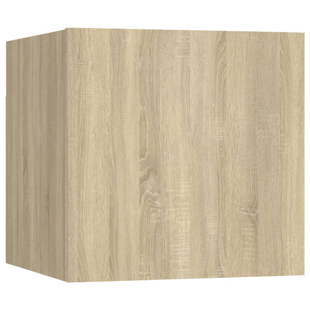 Ensemble meuble TV 6 pièces en bois coloris chêne