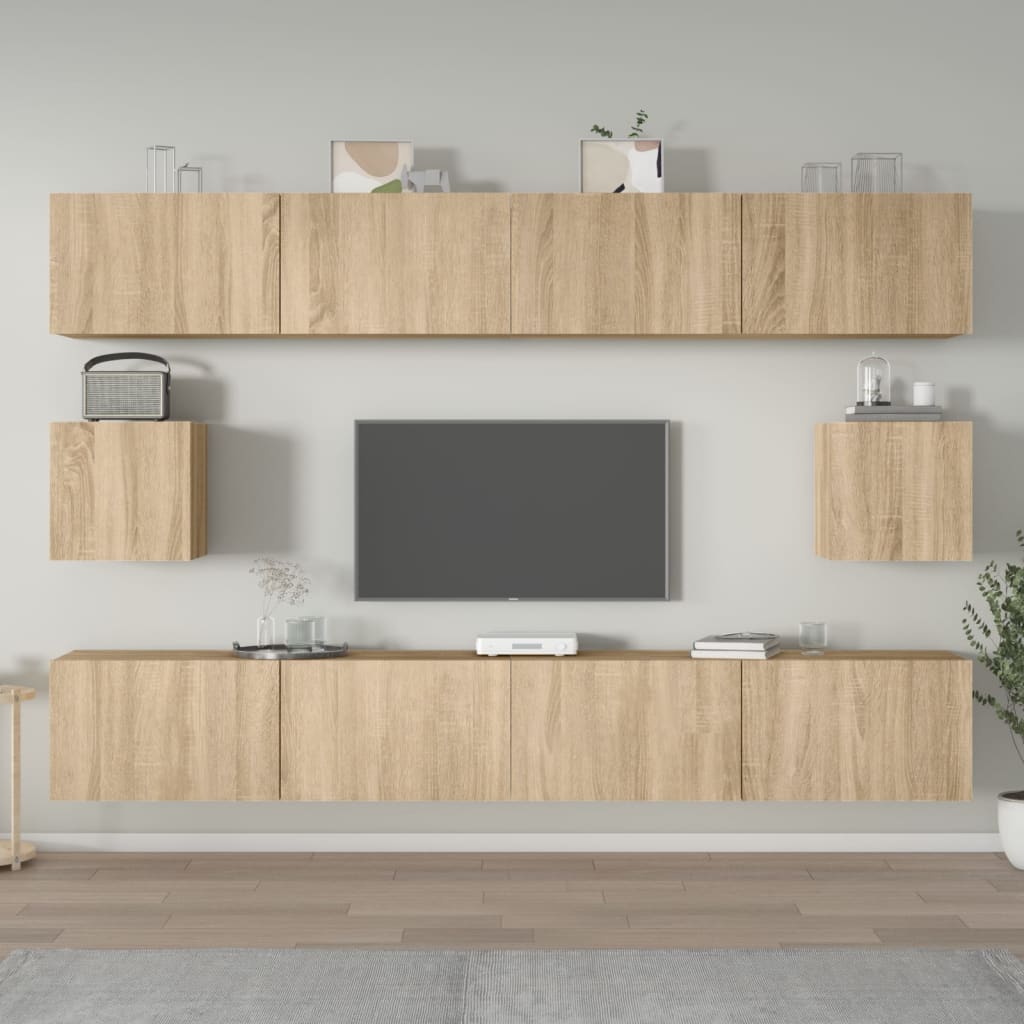 Ensemble de meubles TV 6 pièces en bois