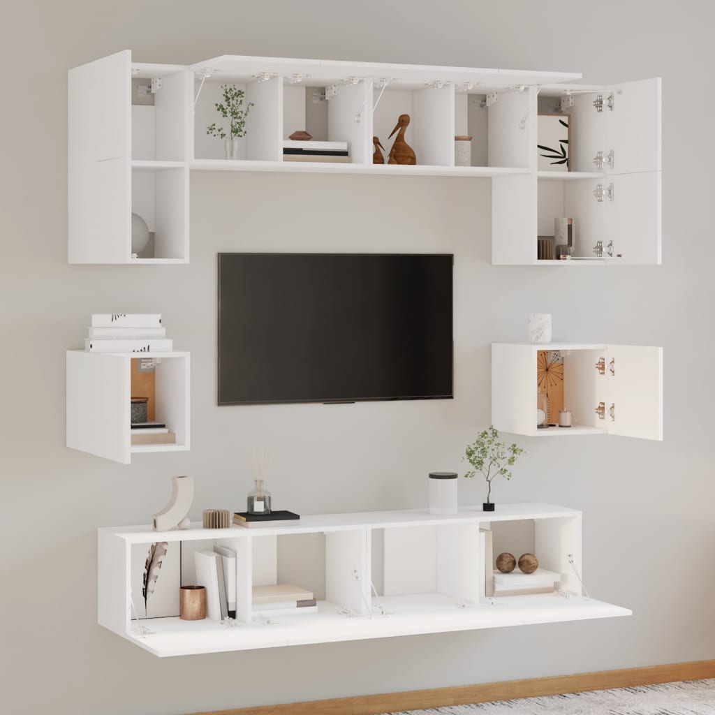 Ensemble de meubles TV 8 pièces en bois