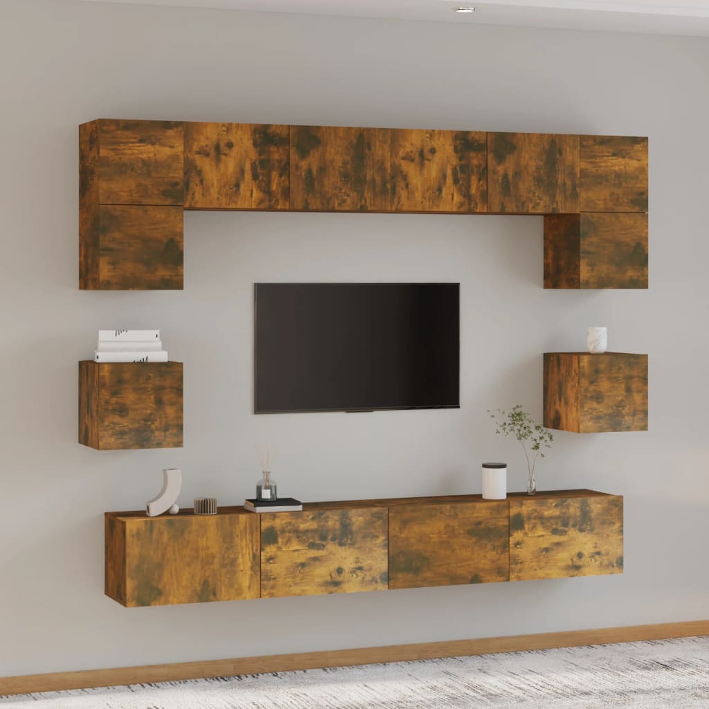 Ensemble de meubles TV 8 pièces en bois