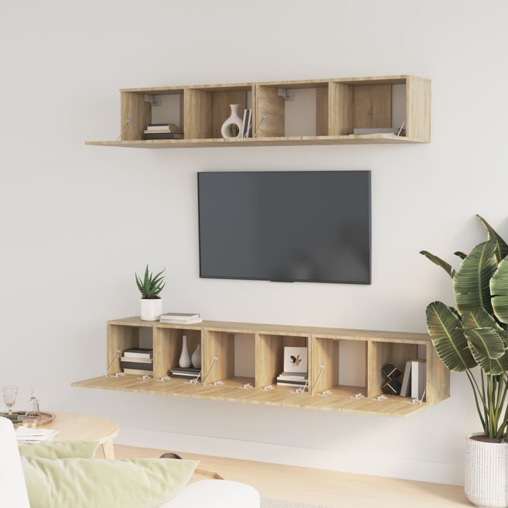 Ensemble de meubles TV 5 pièces en bois