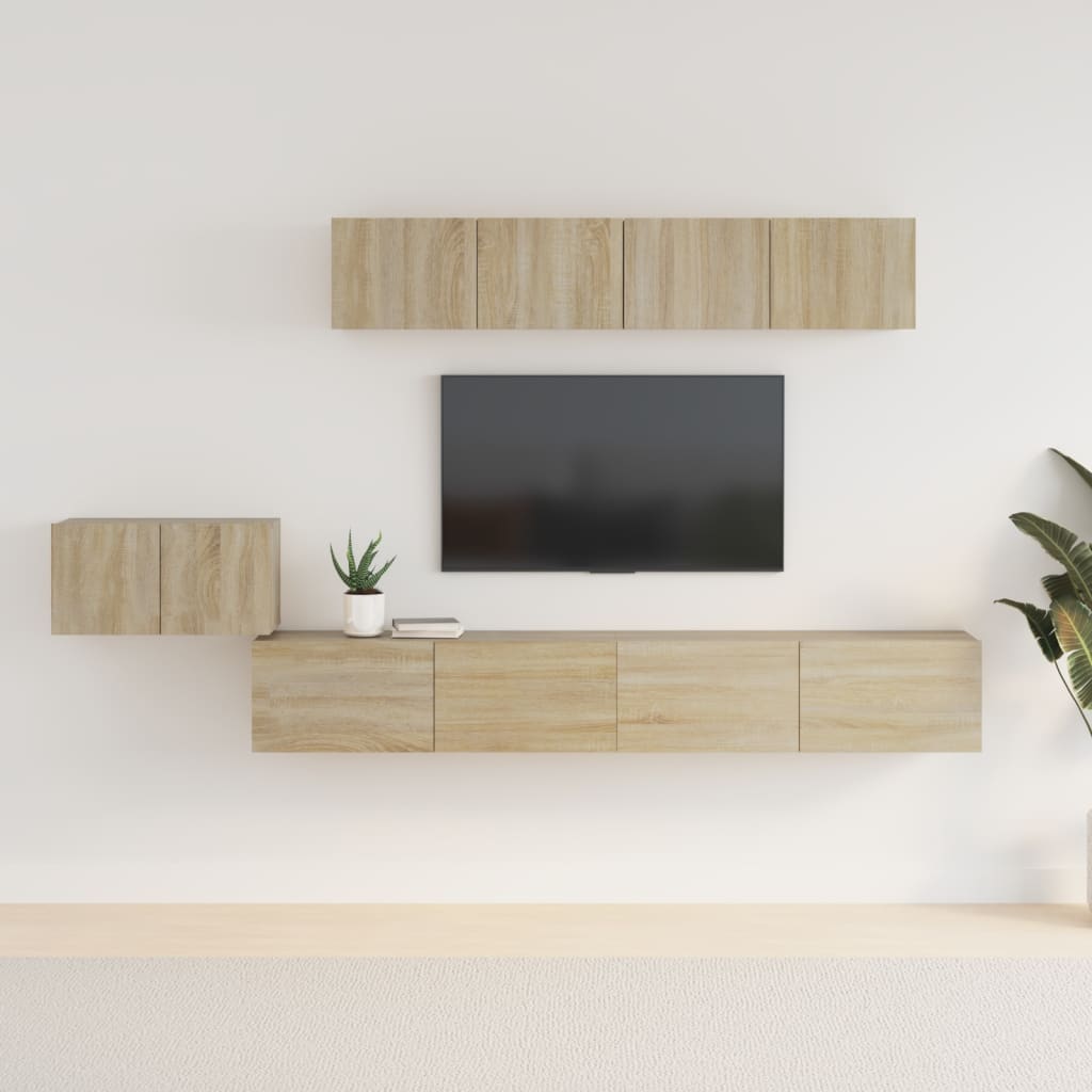 Ensemble de meubles TV 5 pièces en bois