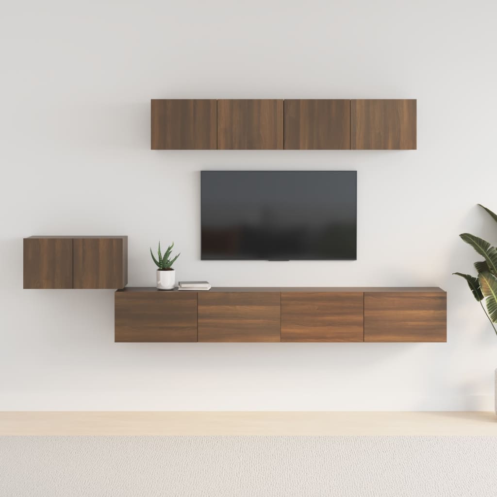 Ensemble de meubles TV 5 pièces en bois