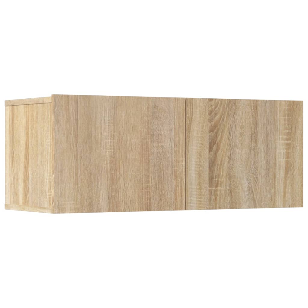 Ensemble meuble TV 5 pièces en bois couleur chêne