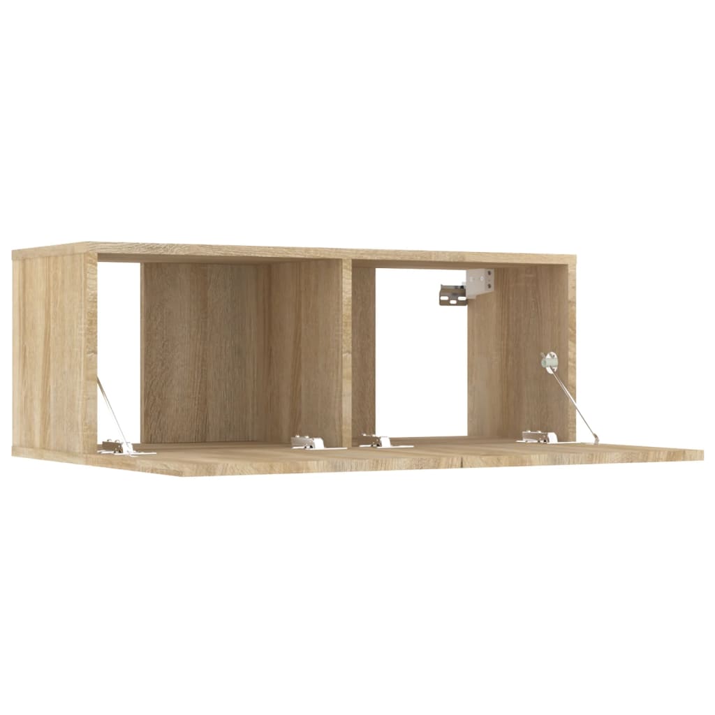 Ensemble meuble TV 5 pièces en bois couleur chêne