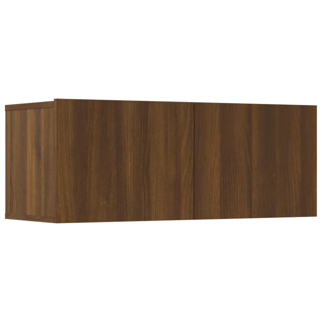 Ensemble meuble TV 5 pièces en bois couleur chêne