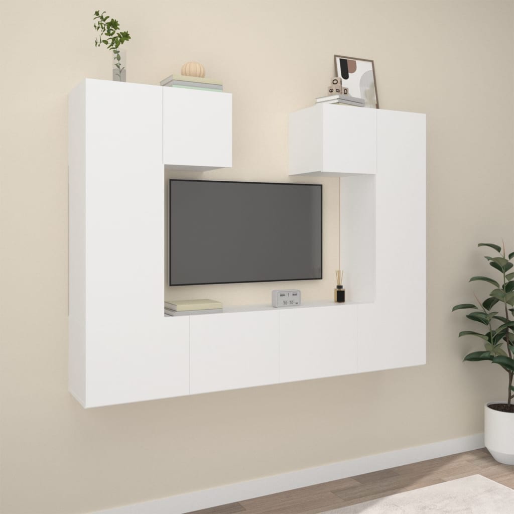 Ensemble de meubles TV 6 pièces en bois