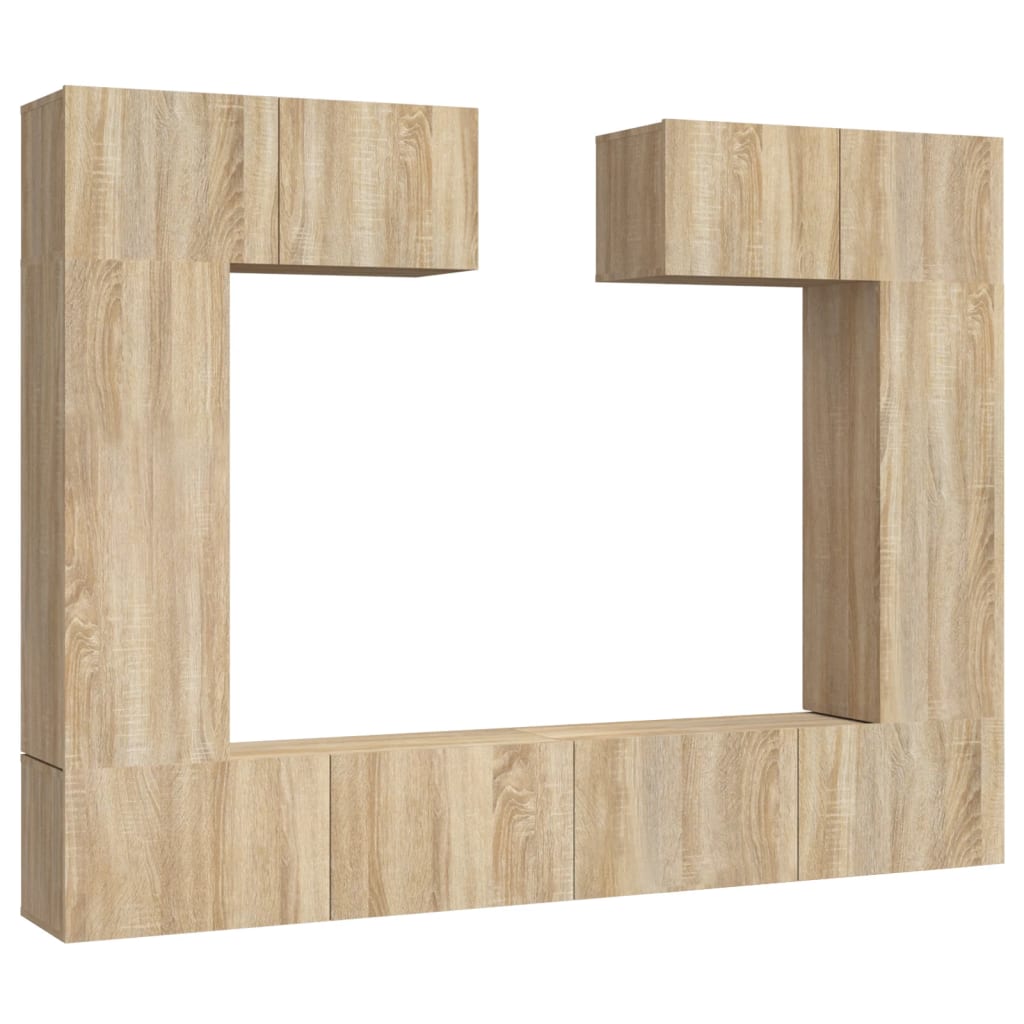 Ensemble de meubles TV 6 pièces en bois