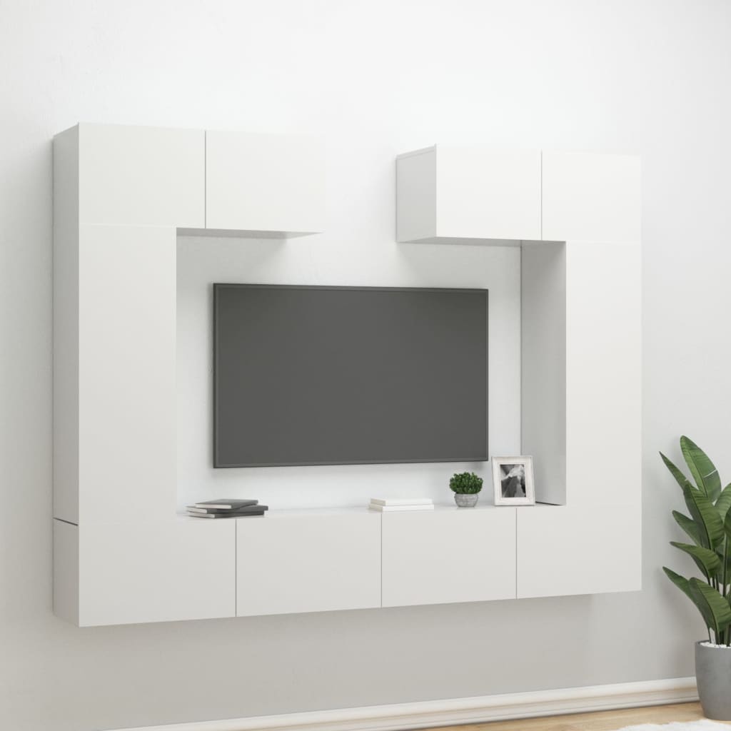 Ensemble de meubles TV 6 pièces en bois