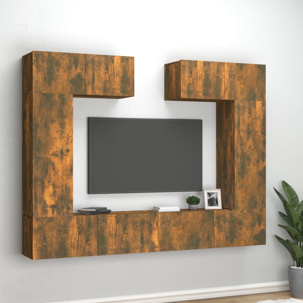 Ensemble de meubles TV 6 pièces en bois