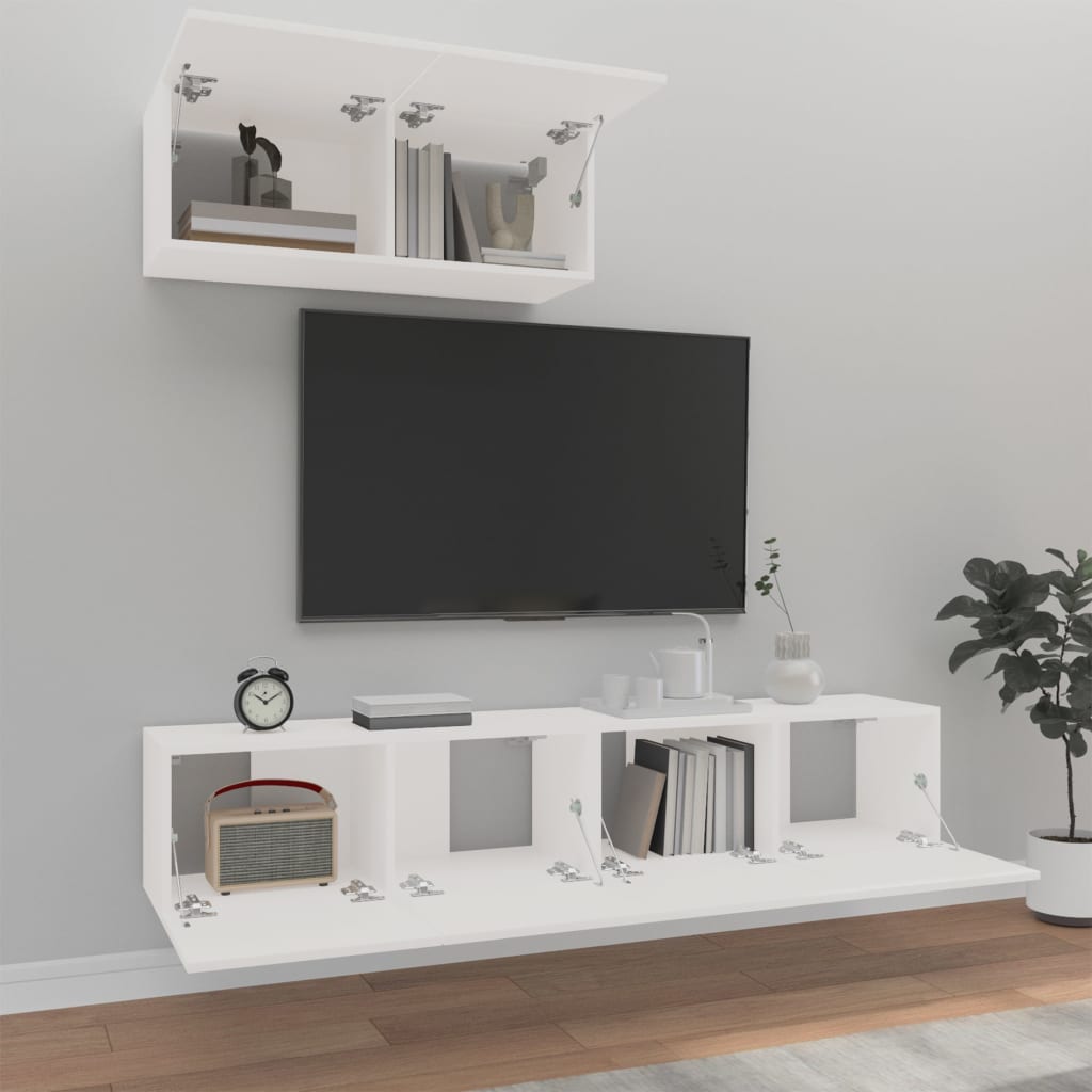 Ensemble meuble TV 3 pièces en bois couleur chêne