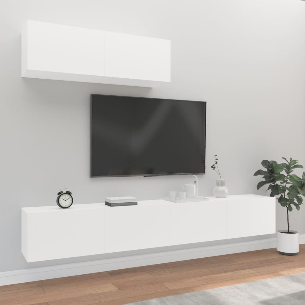 Ensemble meuble TV 3 pièces en bois couleur chêne