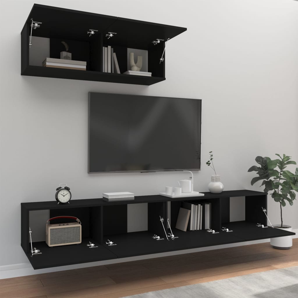 Ensemble meuble TV 3 pièces en bois couleur chêne