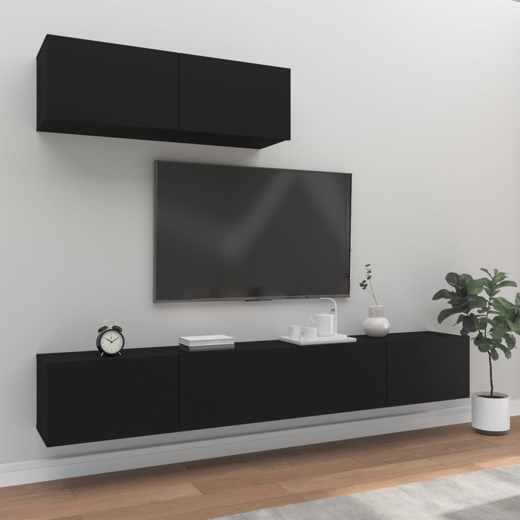 Ensemble meuble TV 3 pièces en bois couleur chêne