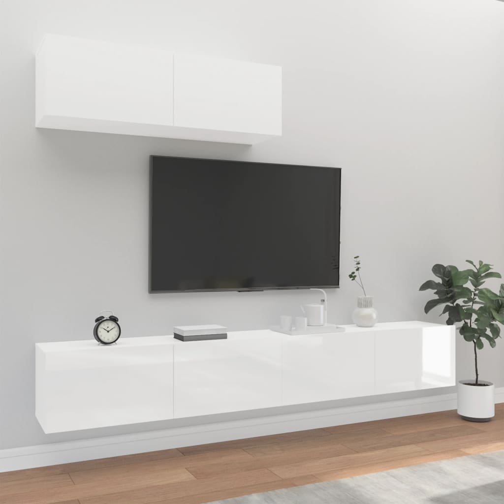 Ensemble meuble TV 3 pièces en bois couleur chêne