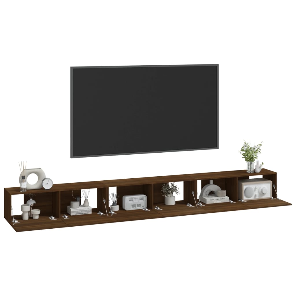 Ensemble meuble TV 3 pièces en bois couleur chêne