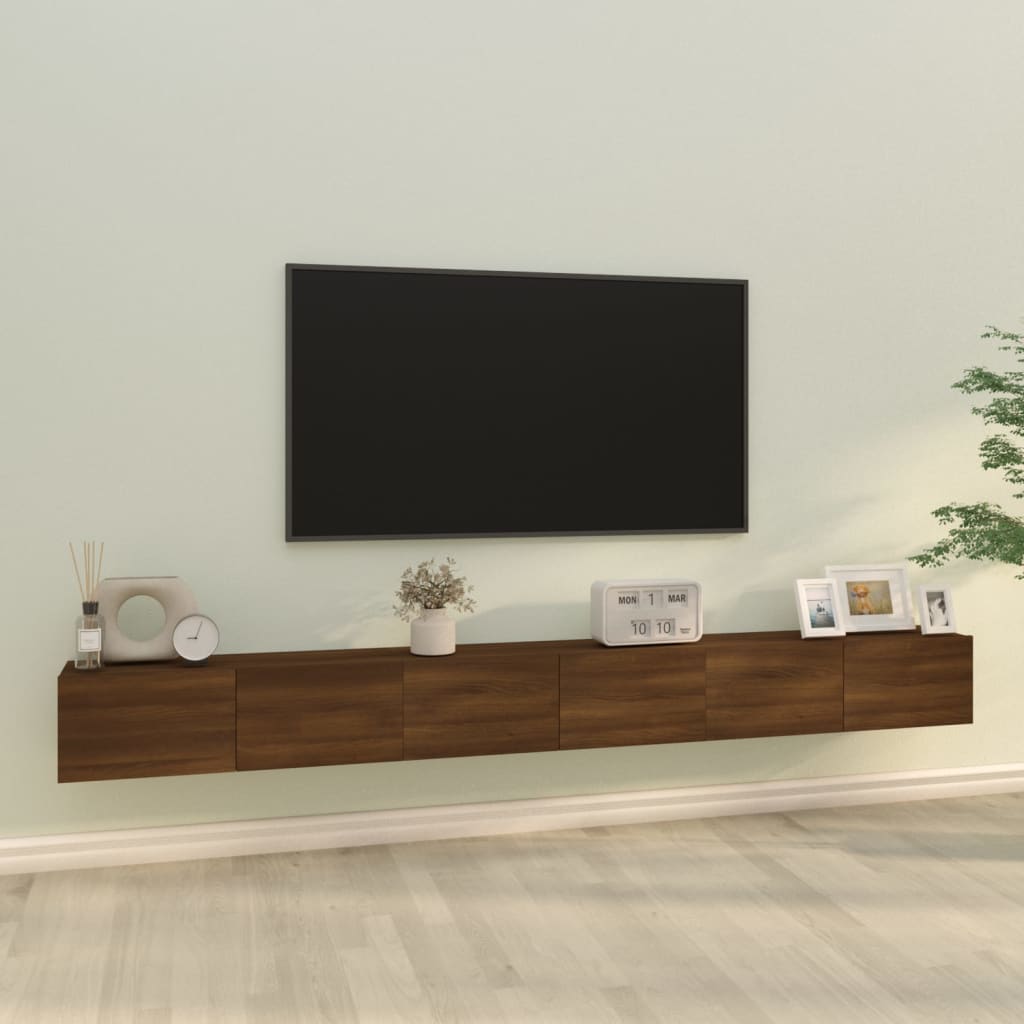 Ensemble meuble TV 3 pièces en bois couleur chêne