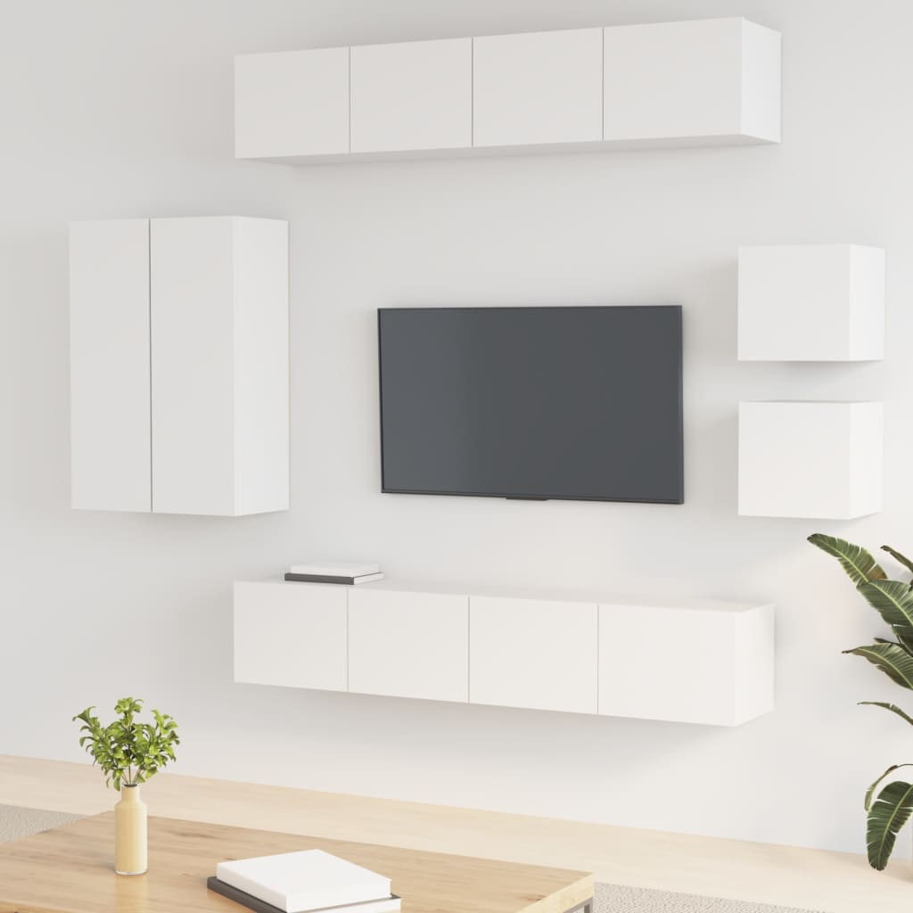 Ensemble de meubles TV 8 pièces en bois