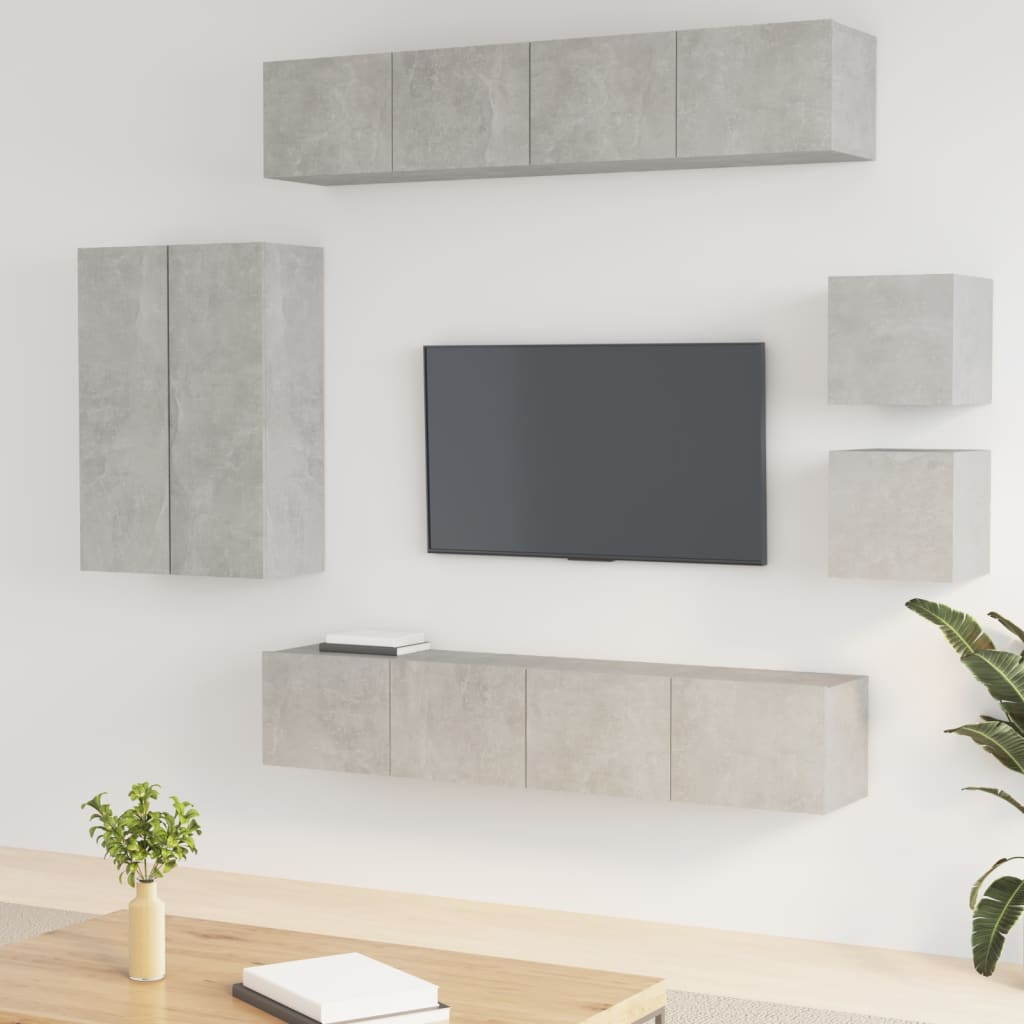 Ensemble de meubles TV 8 pièces en bois