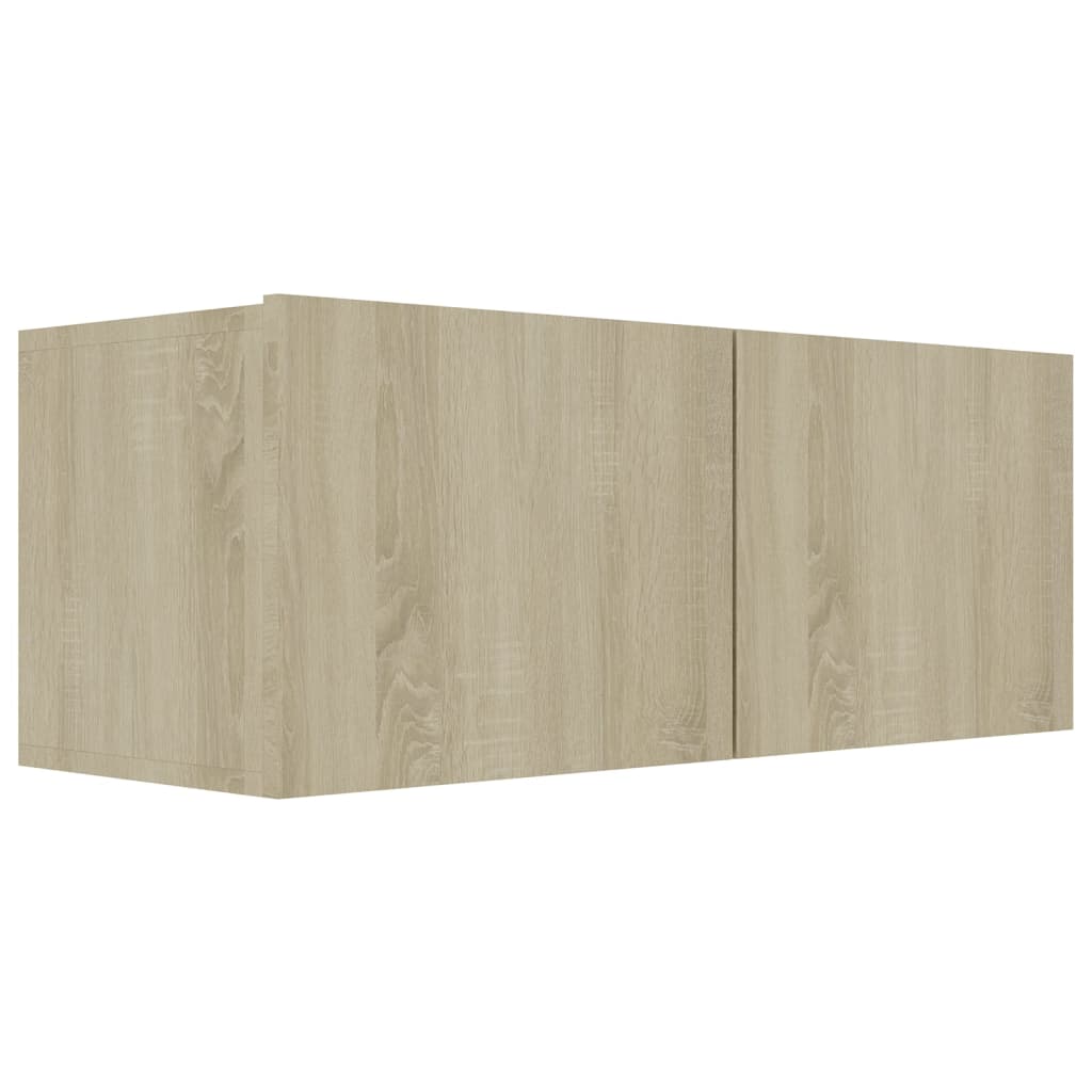 Ensemble meuble TV 4 pièces en bois couleur chêne