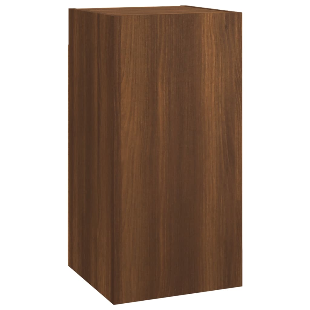 Ensemble meuble TV 4 pièces en bois couleur chêne