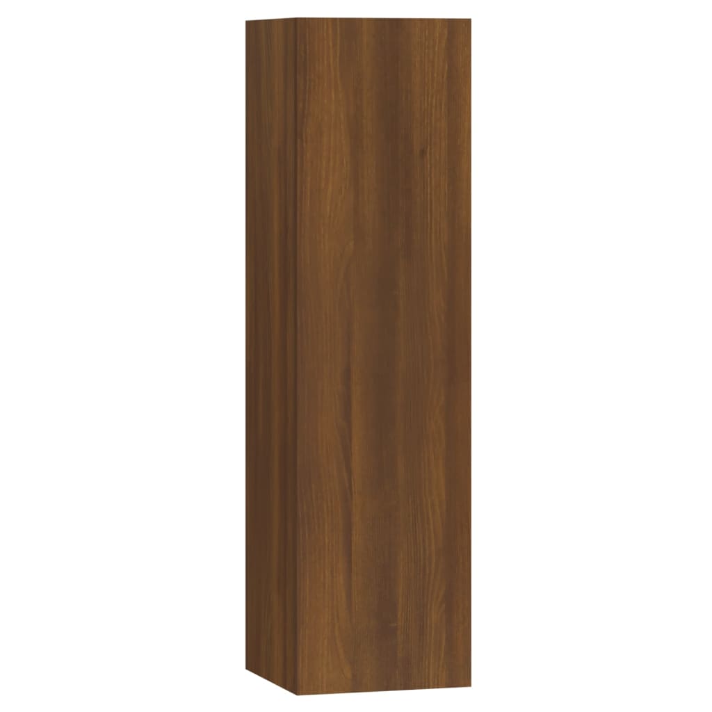 Ensemble meuble TV 4 pièces en bois couleur chêne